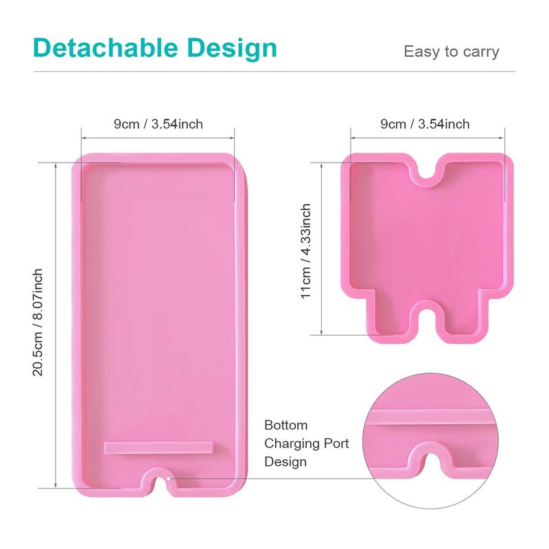 Angel Wings Mobile Phone Stand Silicone Resin Mold Phone Holder Epoxy Resin Moulds Craft Cell Phone Bracket Silicone Mold - Image 2