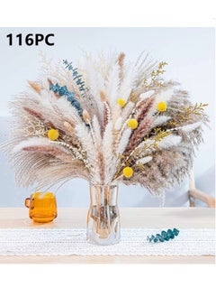 Kutis 116-Piece Natural Pampas Grass Decor 46cm Dried Flowers For Decoration Artificial Flower Bouquet For Flower Arrangements Home Decor Boho  - Image 1
