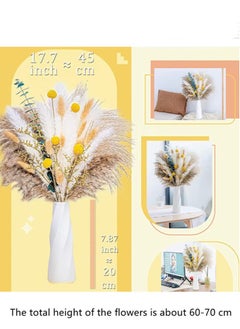 Kutis 116-Piece Natural Pampas Grass Decor 46cm Dried Flowers For Decoration Artificial Flower Bouquet For Flower Arrangements Home Decor Boho  - Image 3
