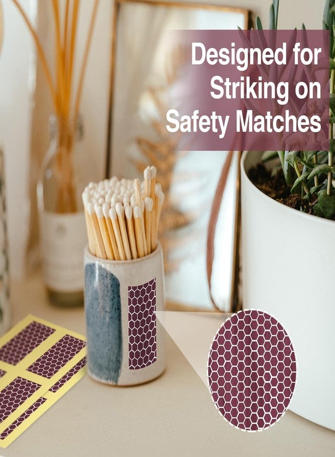 Dizzily Striker Paper Matches - 60 Pcs Pack with Adhesive, 20 Circle and 40 Rectangle Match Stickers for Jars, Fireplace, Candles - Image 4