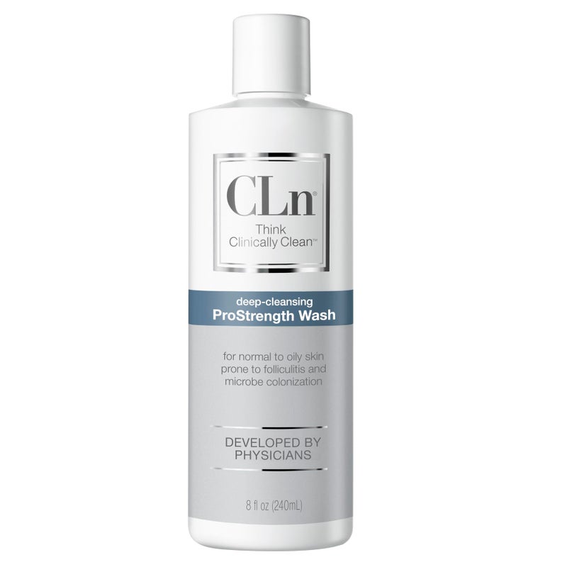 CLnÂ® ProStrength Wash - PH-Balanced and Formulated for Daily Use with Salicylic Acid to Cleanse and Exfoliate Normal to Oily Skin for Men and Women with Body Odor, 8 fl oz. - Image 1