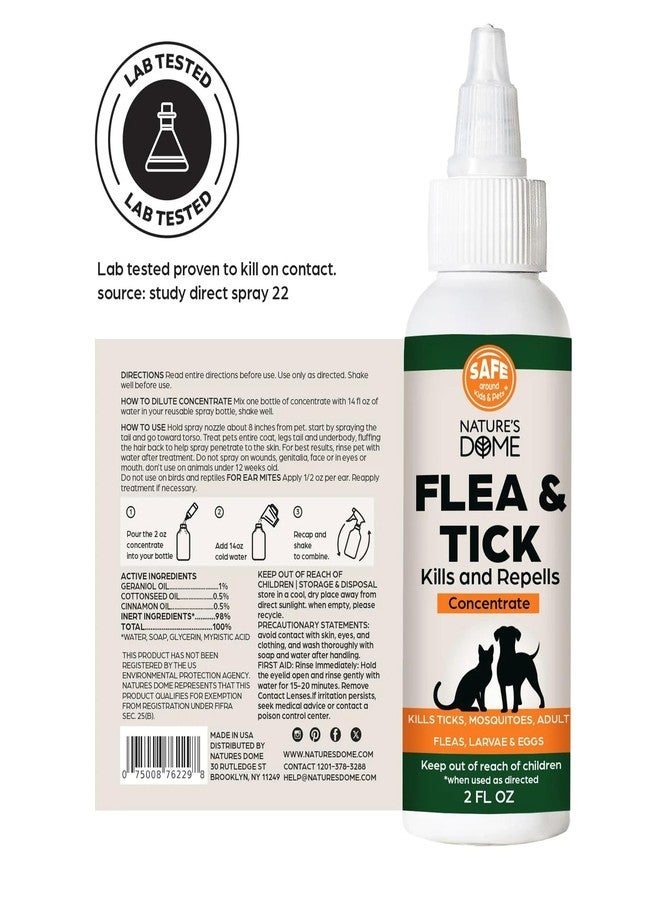 NATURE'S DOME Nature’s Dome Flea & Tick Starter Kit – Makes 3 Bottles (16 oz Each) – Plant-Based, Eco-Friendly Formula – Kills & Repels Fleas, Ticks, Larvae & Eggs – Safe for Pets, Kids & Plants - Image 3