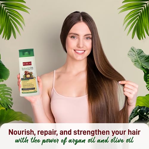 BIOBLAS Argan Oil & Organic Olive Oil Shampoo for Women & Men - Hydrating, Repairing, Strengthening Hair Growth Shampoo - Hypoallergenic, Paraben & Dye Free - All Hair Types - 12 Oz - Image 3