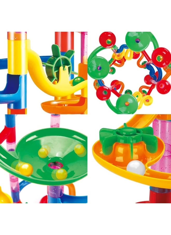 WEofferwhatYOUwant Marble Run Roll - Educational Construction Maze Block. Big Circle and Double Back Pieces for More Hang Time - 169 Pieces. Ages 3 Years and up  - Image 5