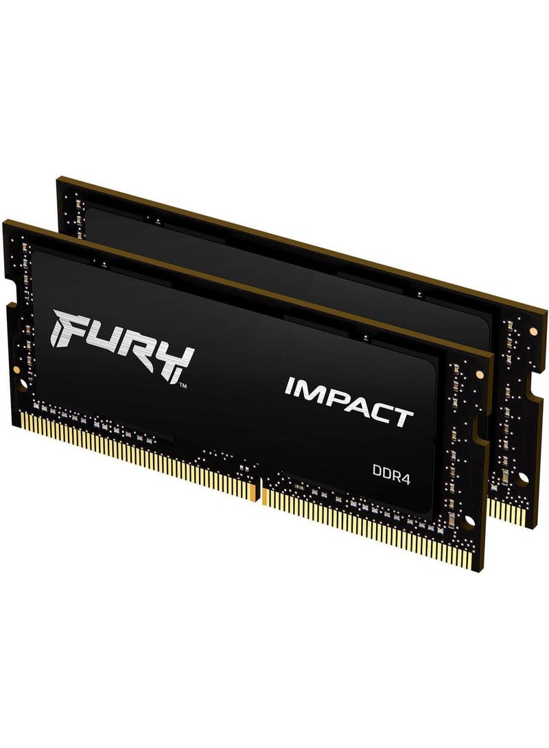 Fury Impact DDR4, Gaming Laptop Memory, Capacity: 16GB, Frequency: 3200MT/s, Latency: CL 20, Form factor: SODIMM, Black, - Image 1