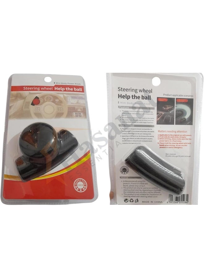 Hasanat Essentials Car Steering Wheel Power Holder Knob Spinner 360Â° Rotation Driving Steering Wheel Knob (Black) - Image 5