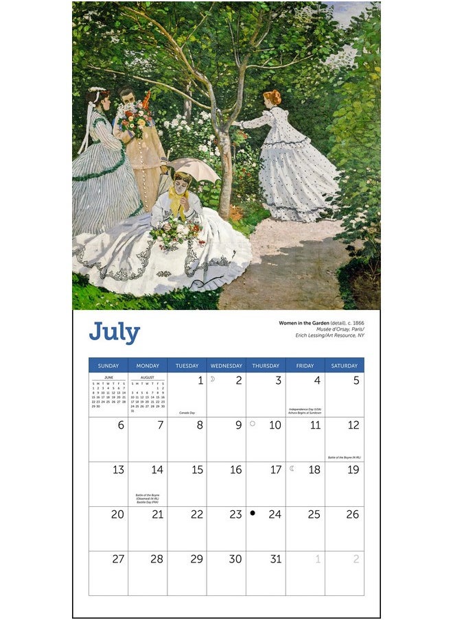 Ziga Media Monet Mini Wall Calendar 2025, 7" X 7"  - Image 3