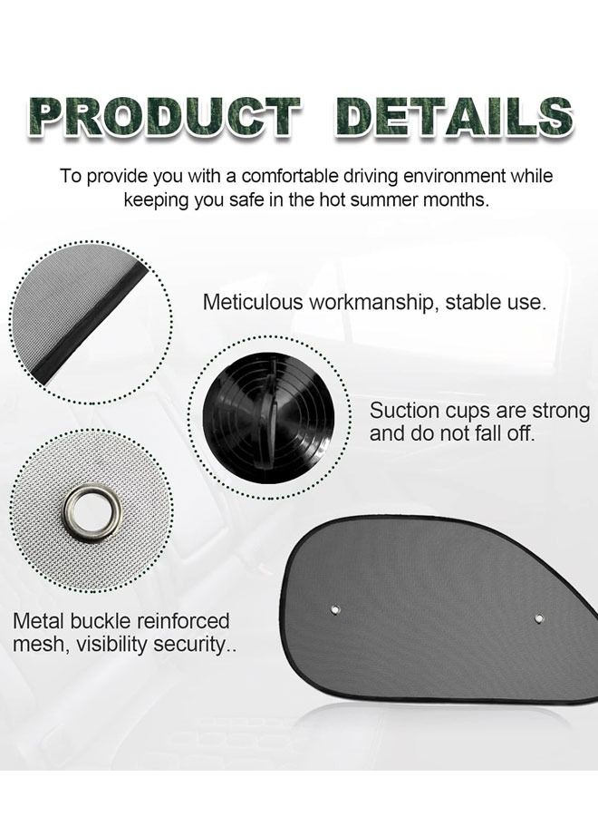 عبوتان من ظلال نافذة السيارة العالمية، مظلة شمسية ملتصقة لنوافذ السيارة وهج الشمس والأشعة فوق البنفسجية لحماية طفلك من الشمس في نافذة السيارة الجانبية للطفل تحجب أكثر من 98% من الأشعة فوق البنفسجية الضارة - Image 3