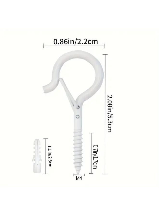 25 Pcs Q Hooks With Safety Buckle Heavy Duty Screw Fixed For Plants Lights Indoor Outdoor - Image 4