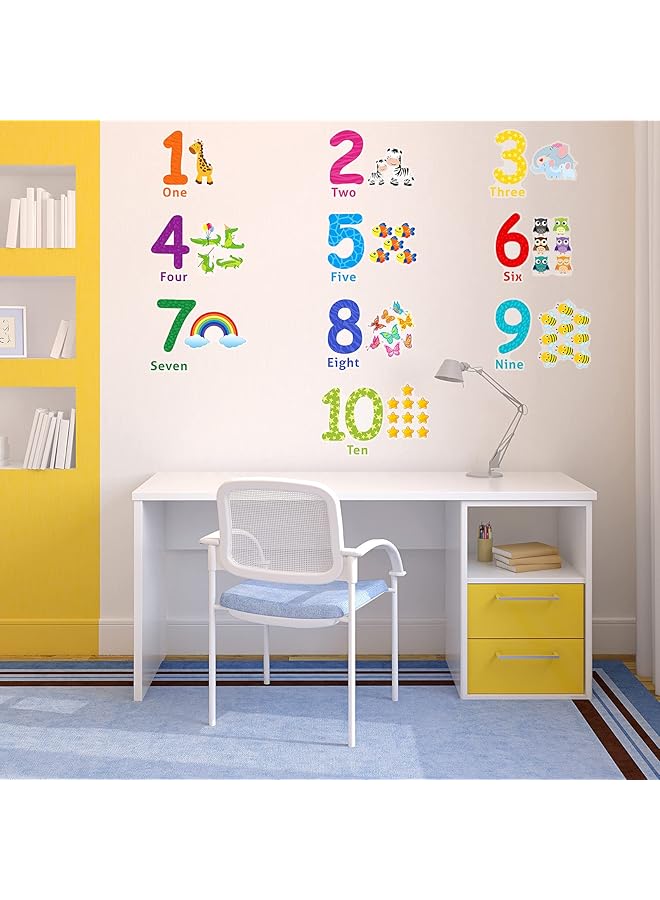 إيروريكس ملصقات حائط رقمية للأطفال ملصقات رقمية أبجدية 123 ملصقات حائط قابلة للتقشير واللصق ملصقات حائط رقمية للحيوانات ملصقات تعليمية للفصول الدراسية للأطفال وغرفة نوم الحضانة وغرفة المعيشة وغرفة اللعب - Image 5
