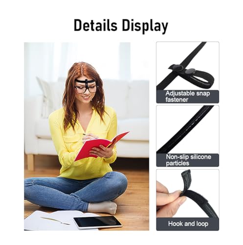 Toeloioh 4Pcs Rhinoplasty Glasses Holder with Attachable Glasses Eyeglasses Suspension Strap; Elastic Headband Eyeglass Holder for Nasal Surgery/Rhinoplasty/Septoplasty/Nose Recovery - Image 3