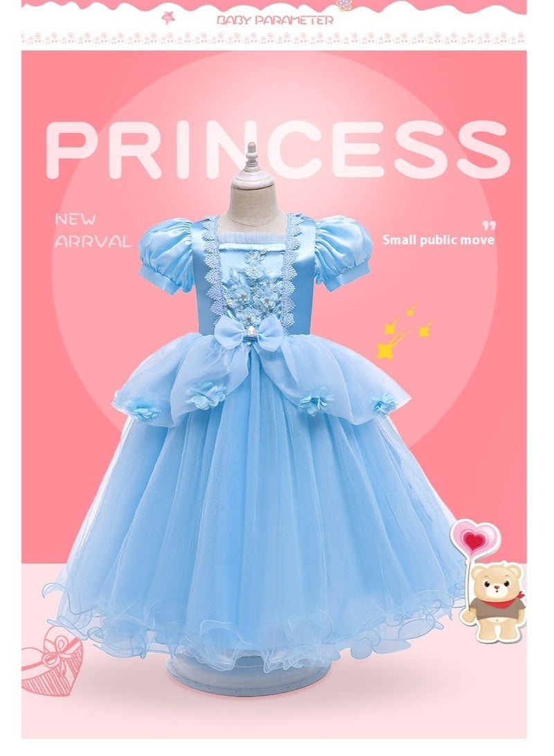 Bluejw Cinderella Princess Dress Costume For Girls Kids Dress Up With Accessories Birthday Party Cosplay Outfits - Image 2
