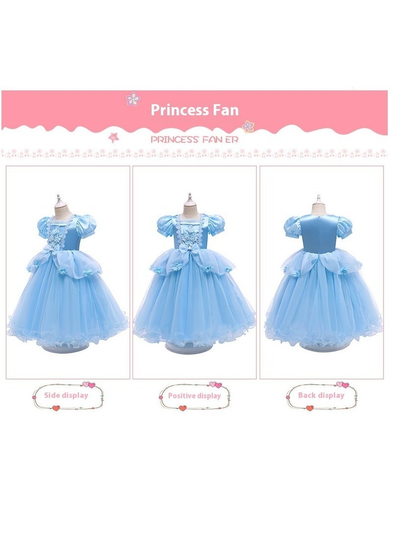 Bluejw Cinderella Princess Dress Costume For Girls Kids Dress Up With Accessories Birthday Party Cosplay Outfits - Image 3