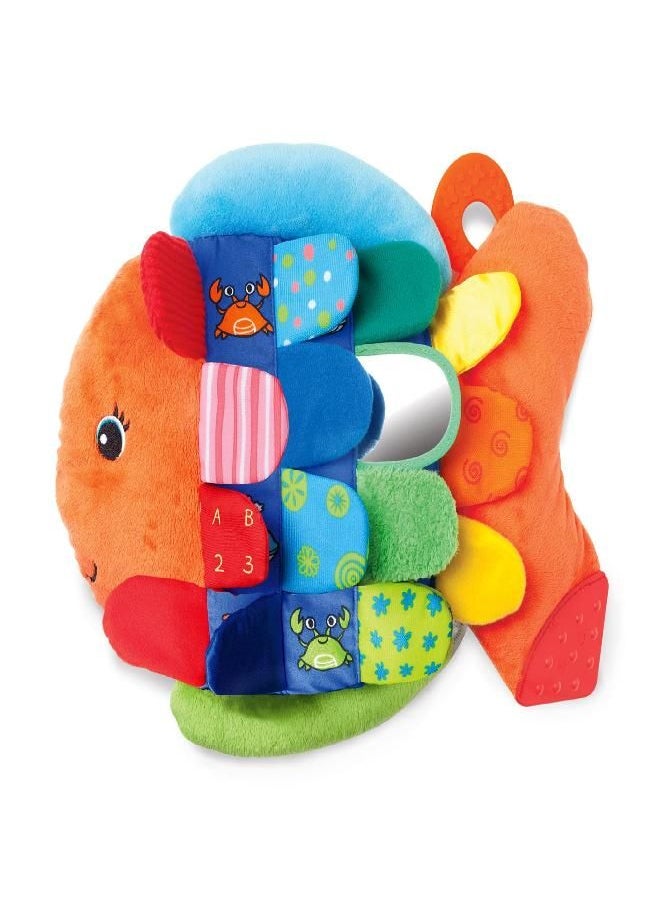 Melissa & Doug - Melissa & Doug Flip Fish Soft Baby Toy - Flip Fish Baby Toy, Tag Toys For Babies, Tummy Time Toys, Taggies For Babies, Sensory Toys For Infants - Image 1