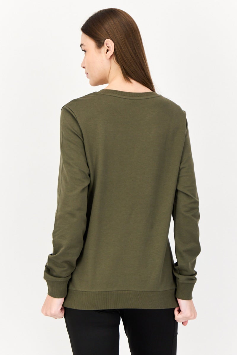 PUMA Women Sportswear Fit Long Sleeves Outdoor Sweatshirt, Olive - Image 2