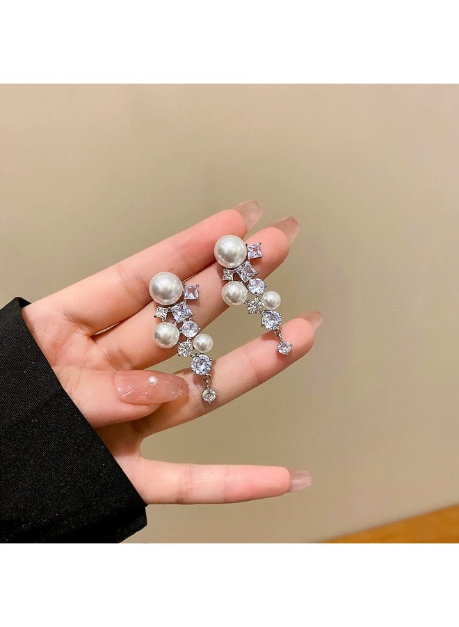 Goolsky Fresh Butterfly Pearl Earrings for Women – Elegant Luxury Stud & Drop Earrings, Butterfly Pearl Motifs S925 Silver Hypoallergenic, Daily Wear Parties Gifting - Image 2