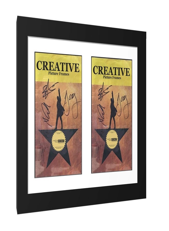 Creative Picture Frames 11"x 14" Black Double Theatre Bill Frame and White Matting with Installed Hanger and Stand (Theatre Bill Not Included) - Image 2