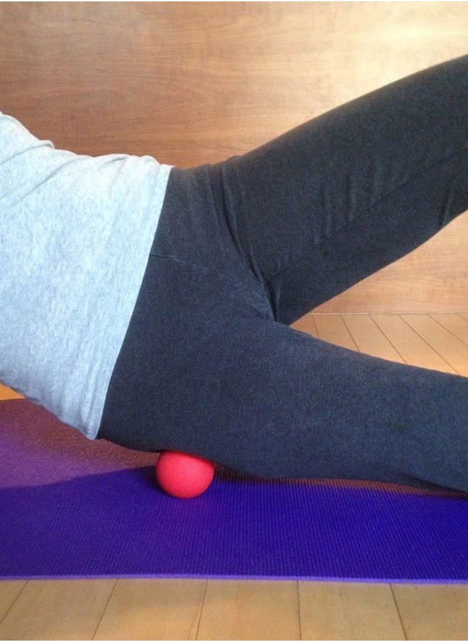 Kieba Massage Lacrosse Balls for Myofascial Release, Trigger Point Therapy, Muscle Knots, and Yoga Therapy. Set of 2 Firm Balls (Blue and Red)  - Image 4