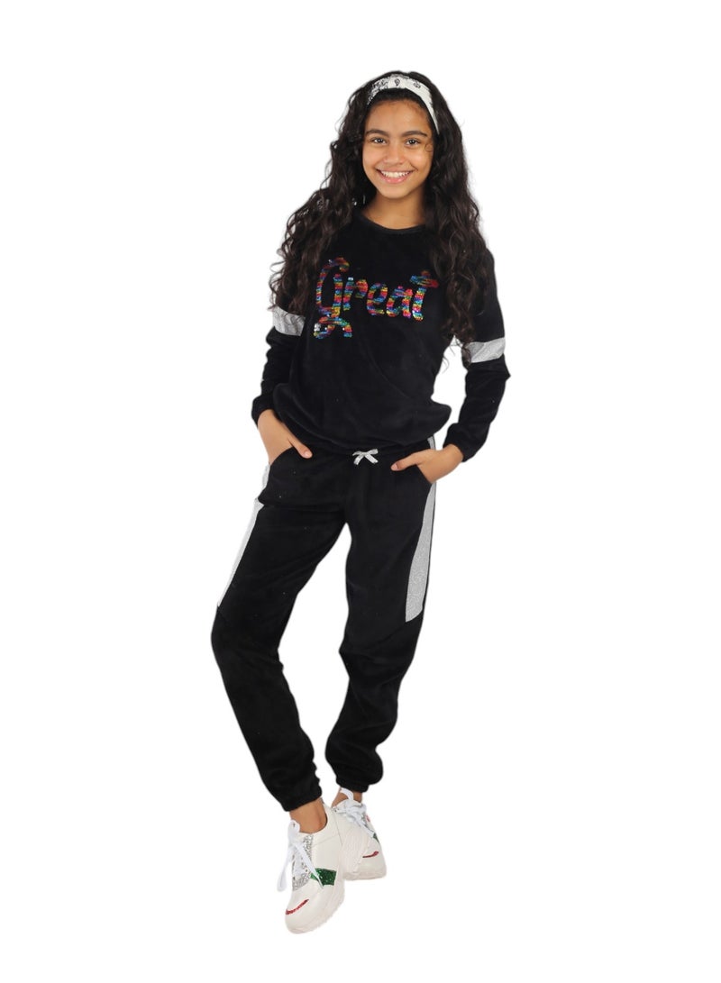 CHOiCE Girls' Kids GREAT Pajamas – Soft Velvet Fabric for Comfort and Elegance, with an Innovative Design that Combines Style and Comfort code 542 - Image 1