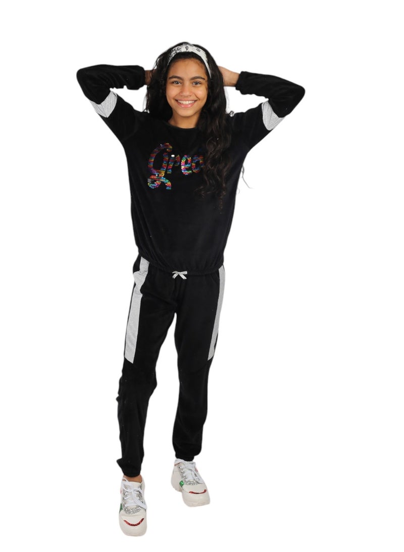 CHOiCE Girls' Kids GREAT Pajamas – Soft Velvet Fabric for Comfort and Elegance, with an Innovative Design that Combines Style and Comfort code 542 - Image 5