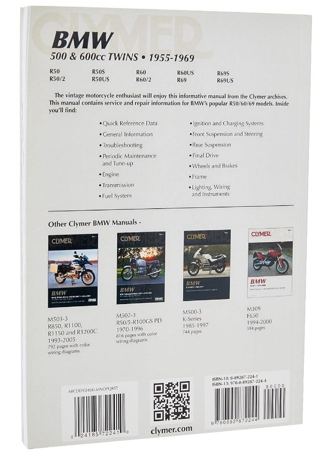 BMW 500 & 600cc Twins Motorcycle (1955-1969) Service Repair Manual  - Image 2