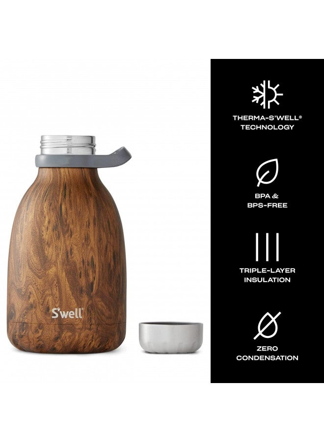 S'well S'well Stainless Steel Roamer Bottle - 40 Fl Oz - Teakwood - Triple-Layered Vacuum-Insulated Containers Keeps Drinks Cold for 40 Hours and Hot for 18 - with No Condensation - BPA Free Water Bottle  - Image 3