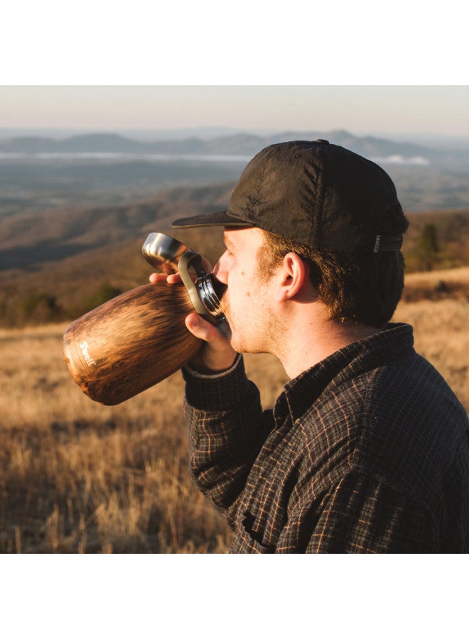 S'well S'well Stainless Steel Roamer Bottle - 40 Fl Oz - Teakwood - Triple-Layered Vacuum-Insulated Containers Keeps Drinks Cold for 40 Hours and Hot for 18 - with No Condensation - BPA Free Water Bottle  - Image 5