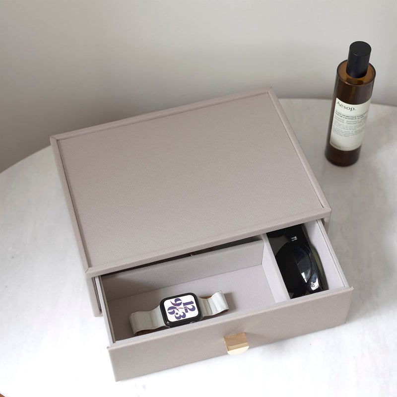 Stackers Classic Deep 3 Compartment Drawer Taupe - Image 2