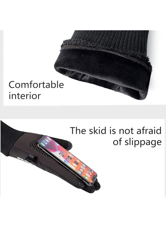 klarako Winter Warm Gloves with Touchscreen fingers for Men and Women, Windproof and Rainproof & Anti-Slip Design Fingers Touch Screen Thermal Gloves for Running Cycling Hiking Driving Sking (Medium, black)  - Image 4
