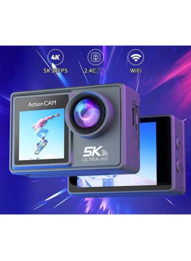 AROAQ 5K Action Camera Waterproof Anti-Shake 4k60 Frames Wifi Remote Control Action Camera - Image 3