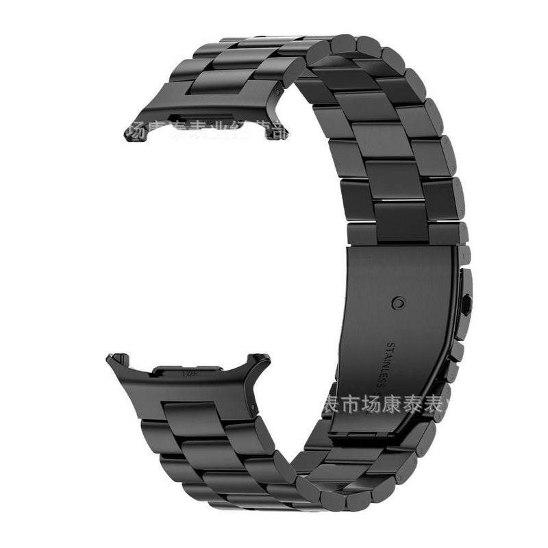 Adjustable Stainless Steel Link Smartwatch Band Compatible with Samsung Galaxy Watch 7 with Fit Replacement Strap in Black for Daily Wear - Image 5