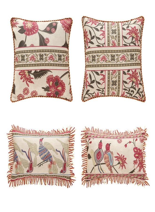 patdrea Linen Euro Sham Decorative Throw Pillow Covers Set Soft Durable Cushion Cases Pillowcase for Couch Bedroom Car Living Room 5 PCS - Image 1