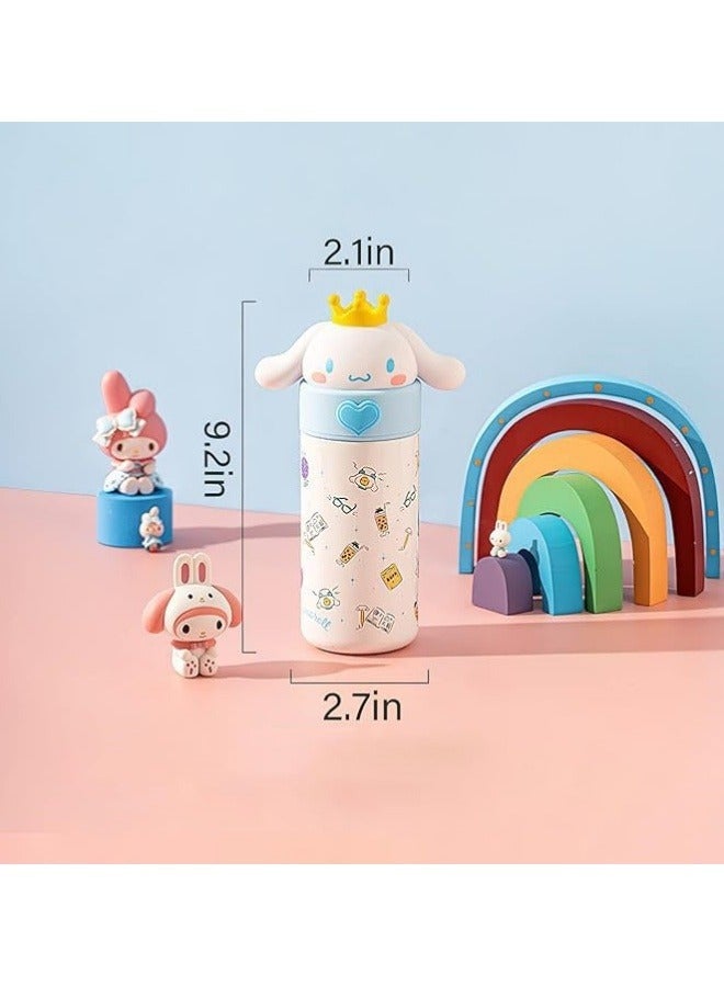 GGEROU Kids Water Bottle Insulated Stainless Steel Reusable Tumbler for Toddlers Boys Girls Cartoon Vacuum Thermos Cup Womens Water Bottles for Hot or Cold Drinks Travel School Home 350ml - Image 3