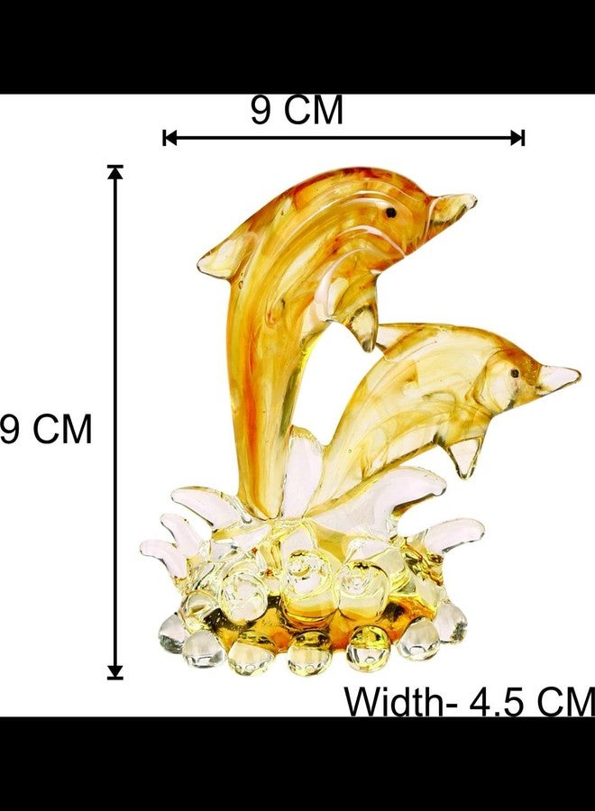 AFAST Handmade Crystal Mother Dolphin with Baby Figurine – Decorative Showpiece - Image 3