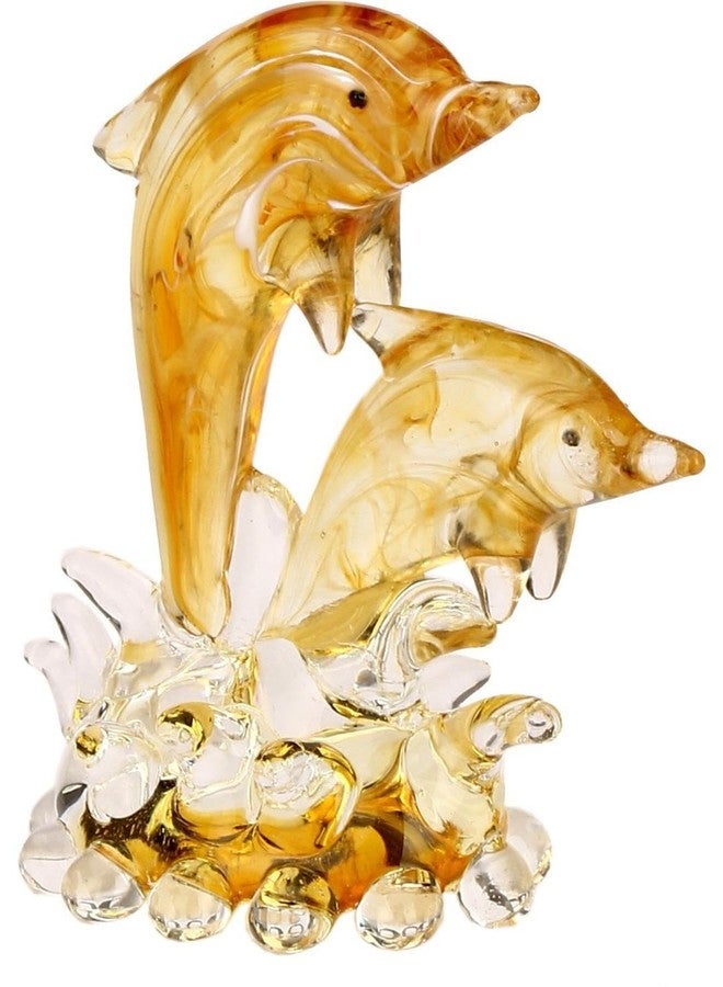 AFAST Handmade Crystal Mother Dolphin with Baby Figurine – Decorative Showpiece - Image 2