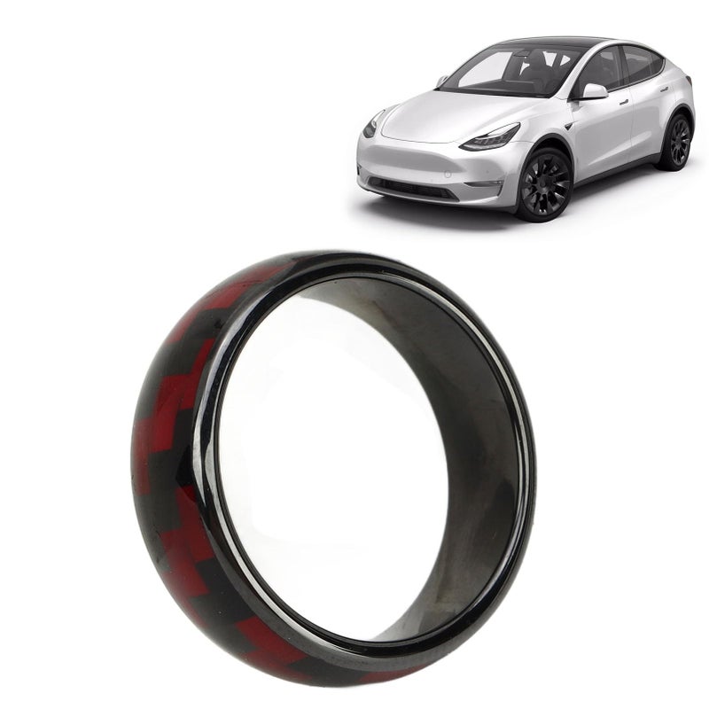 Smart Carbon Fiber Key Fob Ring Size 8 ID 18 1mm Ceramic Card No Charging Required - Image 5