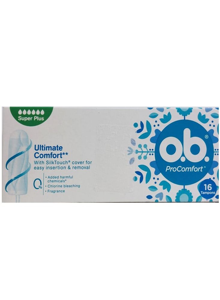 o.b. ProComfort OB Tampons, ProComfort, Super Plus, Pack of 16 tampons  - Image 1