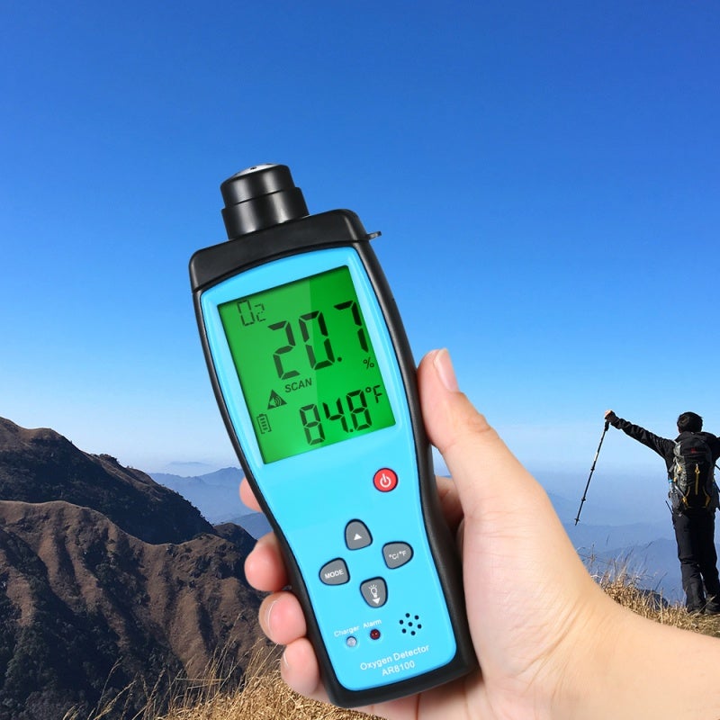 SMART SENSOR Handheld Oxygen Meter 0-25% Detection Range - High Precision Electrochemical Sensor O2 Gas Tester With 2.7-Inch LCD Screen For Air Quality Testing Professionals - Image 3