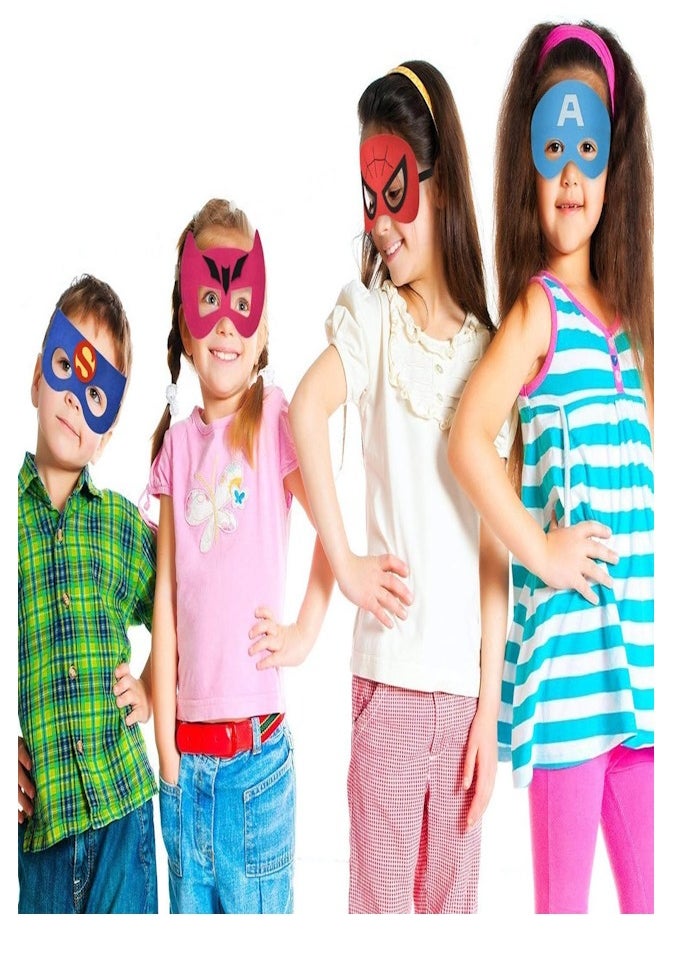 JOLLITY LLC Superhero Masks Party Favors for Kids Fancy Dress Felt and Elastic Birthday Favors Types for Children (32 pcs)  - Image 2