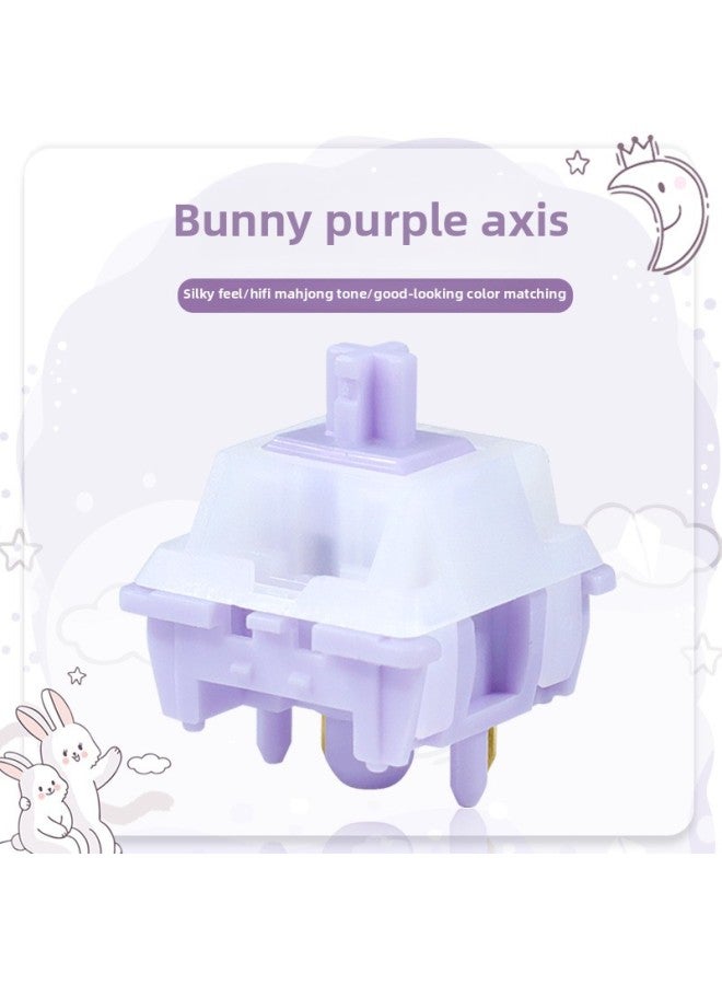Rabbit Purple Shaft Customized Mechanical Shaft Body Five-leg Linear HIFI Mahjong Sound Smooth Feel In Stock-Color:Rabbit Purple Axis [Run 28g]] - Image 1