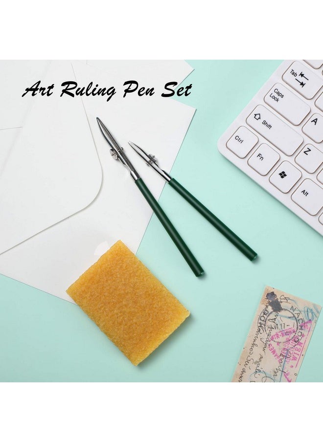 Zonon - 6 Pieces Art Ruling Pen For Watercolor Painting Masking Fluid Tool Masking Fluid Pen And Glue Residue Eraser 70 X 50 X 8 Mm Ruling Ink Pen Set For Painting Drawing Mounting Art Artists 3 Sizes - Image 1