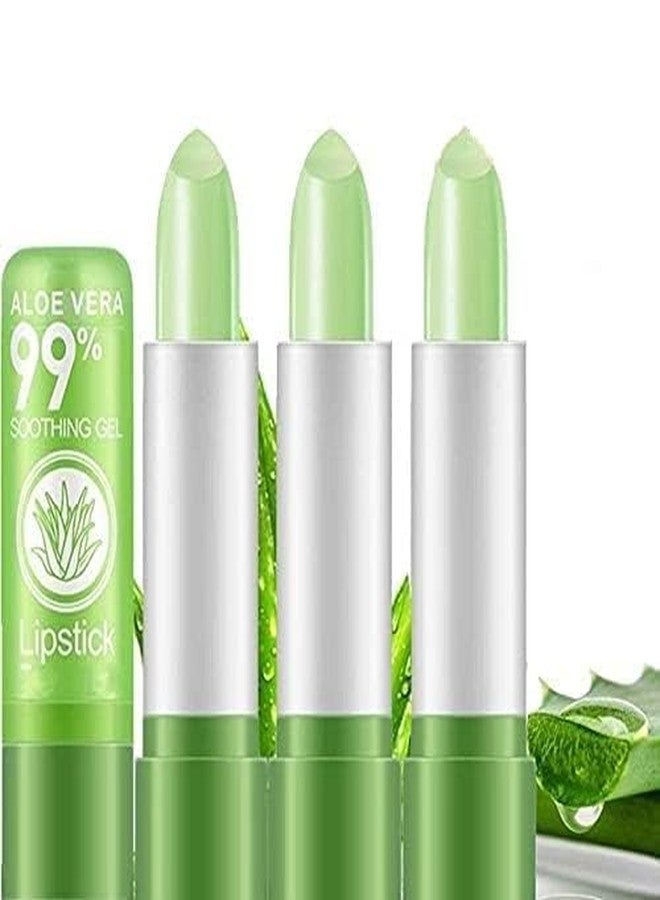 kusuvika Aloe Vera Tinted Lip Balms PH Lip Color Changing Lipstick Balm Stain Gift Set Queen for Women Girls Korean Mood Long Lasting Color Change Light Pink Lipstick Tint Lip Balm(Pack Of 3 - Image 1
