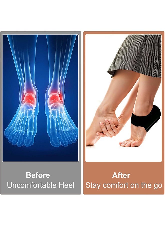 Quantum 6 PCS Heel Socks, Plantar Fasciitis Heel Cups for Pain, Heel Protectors Heel Cups Gel Cushion Support for Plantar Fasciitis - Image 4