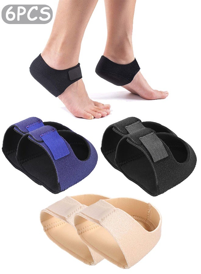 Quantum 6 PCS Heel Socks, Plantar Fasciitis Heel Cups for Pain, Heel Protectors Heel Cups Gel Cushion Support for Plantar Fasciitis - Image 1