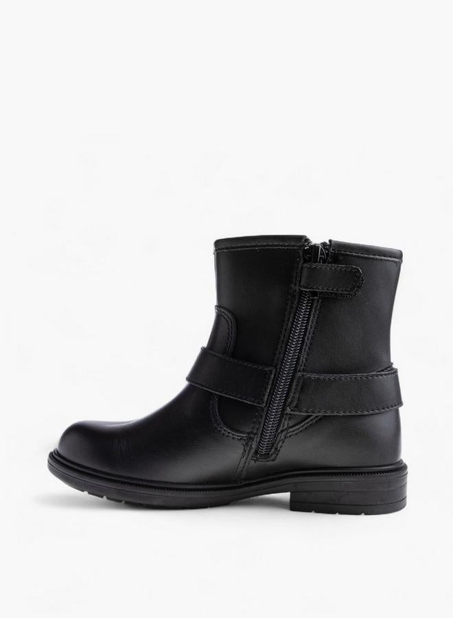 بابلوسكي بوتات بطول الكاحل بتفاصيل إبزيم للبنات - Image 3