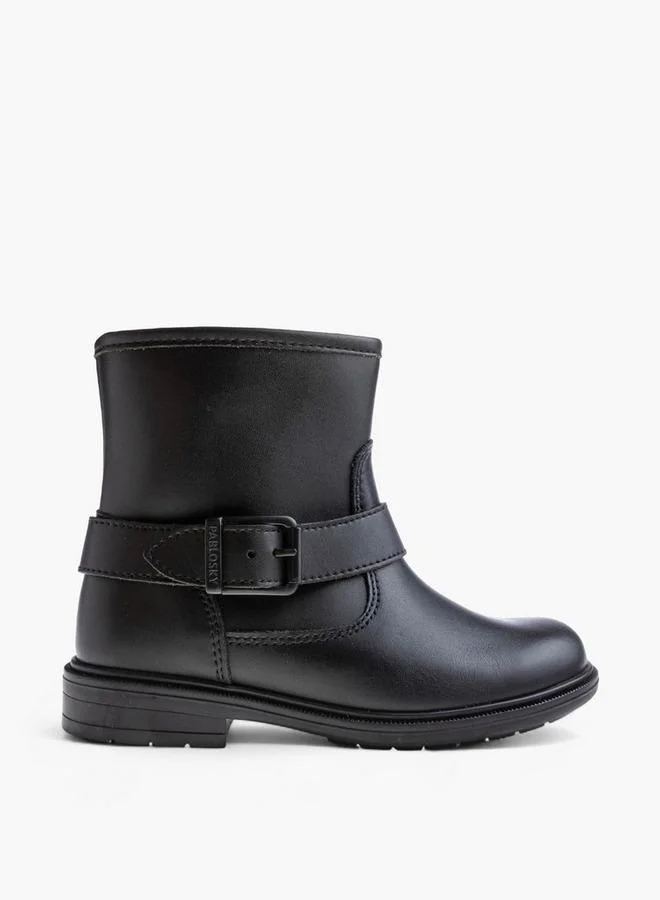 بابلوسكي بوتات بطول الكاحل بتفاصيل إبزيم للبنات