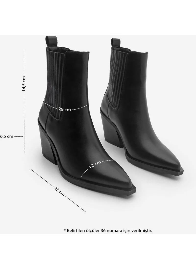 مارجين Margin Women's Pointed Toe Western Boots Erbe