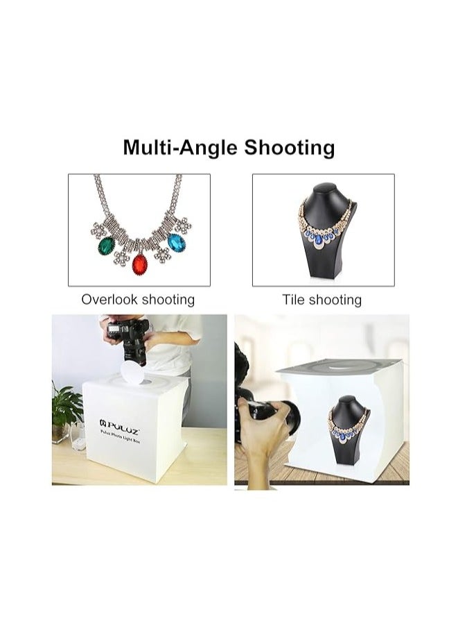 PULUZ PULUZ 30cm Ring Light Photo Studio Light Box, Adjustable Portable Photography Shooting Light Tent Kit  - Image 2