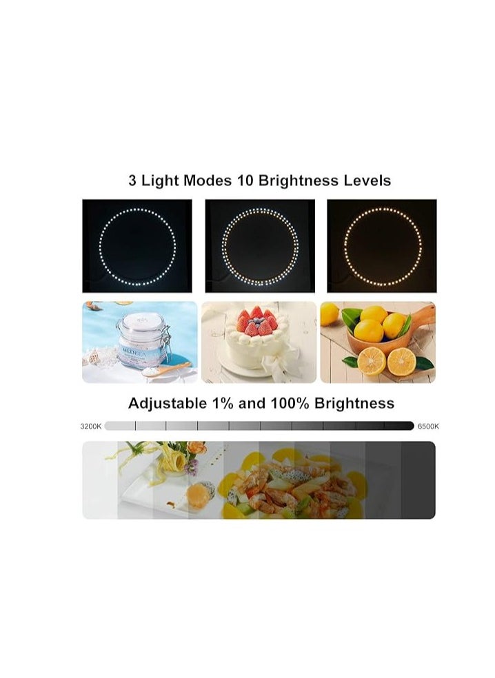 PULUZ PULUZ 30cm Ring Light Photo Studio Light Box, Adjustable Portable Photography Shooting Light Tent Kit  - Image 4