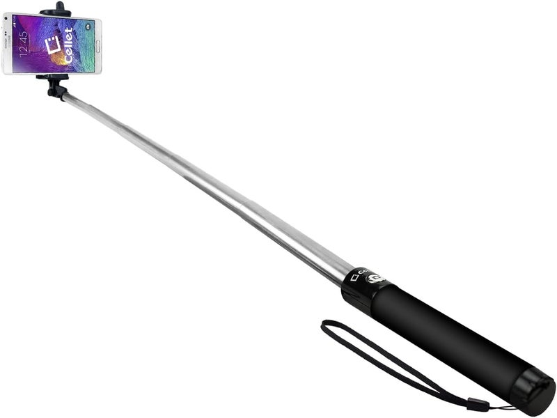 cellet Self-Portrait Stick: Premium Selfie Stick Extendable and Adjustable Compatible to Apple iPhone 15, 15 Plus, 15 Pro, 15 Pro Max, Galaxy S24, S24+, S24 Ultra and More - Image 4